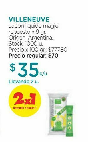 Farmacity Jabon liquido magic repuesto x 9 gr. oferta