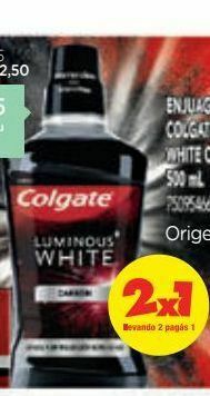 Enjuague bucal luminous white carbón x 500 ml.