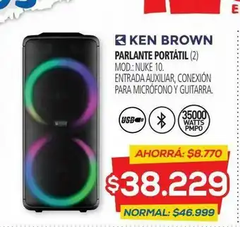 Parlante bluetooth ken brown nuke 10