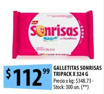 Punto Mayorista Sonrisas Galletitas Tripack x 324g oferta