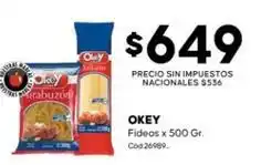 Diarco Okey - fideos x 500 gr. cod:26989 oferta