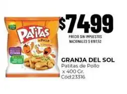 Diarco Granja del sol - patitas de pollo x 400 gr. cód:23316 oferta
