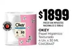 Diarco Okey - papel higiénico texturado cód:26447 oferta