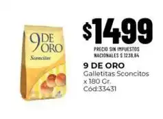 Diarco 9 de oro - galletitas sconcitox 180 gr. cód:33431 oferta