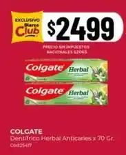 Diarco Colgate - dentifrico herbal anticaries x 70 gr. c uevo25417 oferta