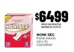 Diarco Nonisec - pañal adulto gd x 10 cód:49345 oferta