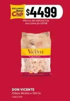 Diarco Don vicente - fideos moños oferta