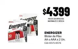 Diarco Energizer - blister de pilas aa o aaa x 2 un. cód: 43575-43576 oferta