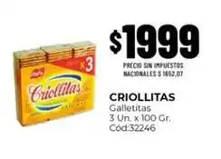 Diarco Salsati - criolitas galletitas cód:32246 oferta