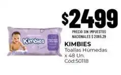 Diarco Kimbies - toallas húmedas x 48 un. cód:50118 oferta