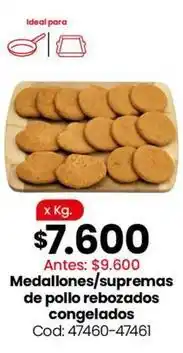 Coto Ideal - medallones/supremas de pollo rebozados congelados cod: 47460-47461 oferta