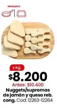 Coto Ideal - nuggets/supremas de jamón y queso reb. cong. cod: 12263-12264 oferta