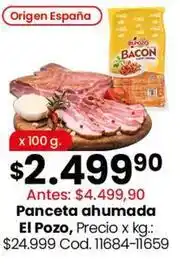 Coto Origen - panceta ahumada oferta