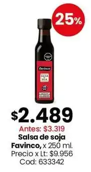 Coto Favinco - salsa de soja oferta