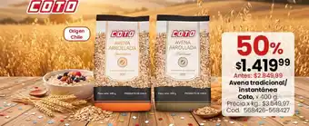 Coto - avena tradicional/ instantánea