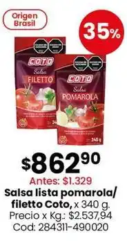 Coto Coto - salsa pomarola/filetto oferta