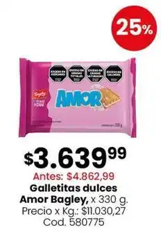 Coto Bagley - galletitas dulces amor oferta