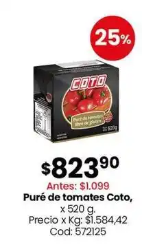 Coto Coto - puré de tomates oferta