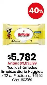 Coto Huggies - toallas húmedas limpieza diaria, x 112 u oferta