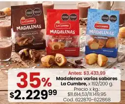 Coto La cumbre - madalenas varios sabores oferta