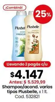 Coto Plusbelle - shampoo/acond. varios tipos oferta