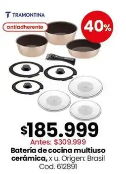 Coto Tramontina - batería de cocina multiuso cerámica oferta