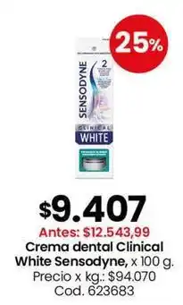 Coto Sensodyne - crema dental clinical white oferta