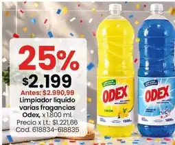 Coto Odex - limpiador líquido varias fragancias, x 1.800 ml. cod. 618834-618835 oferta