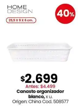 Coto Origen - canasto organizador blanco oferta