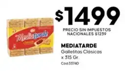 Diarco Mediatarde galletitas clásicas oferta