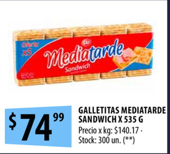 Punto Mayorista Mediatarde Sandwich Galletitas x 535g oferta