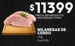 Diarco Milanesas de cerdo oferta