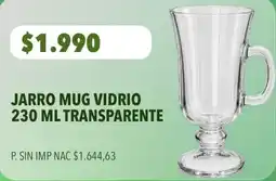 Supermercados Vea Jarro mug vidrio oferta