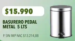 Supermercados Vea Basurero pedal metal oferta