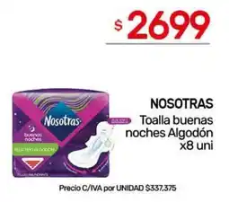 Nini Mayorista Nosotras toalla buenas noches algodón oferta