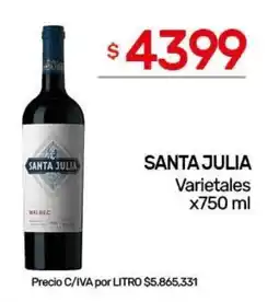 Nini Mayorista Santa julia varietales oferta