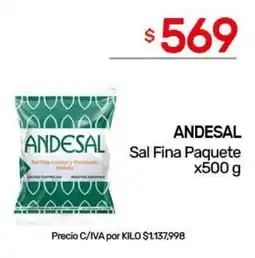 Nini Mayorista Andesal sal fina paquete oferta