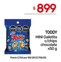 Nini Mayorista Toddy mini galletita c/chips chocolate oferta
