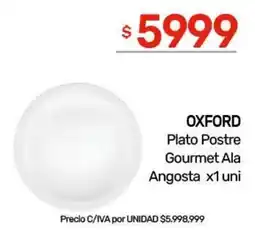 Nini Mayorista Oxford plato postre gourmet ala angosta oferta