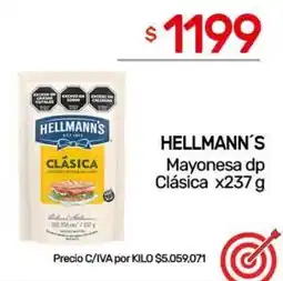 Nini Mayorista Hellmann's mayonesa dp clásica oferta