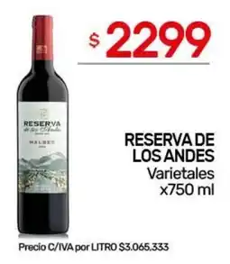 Nini Mayorista Reserva de los andes oferta