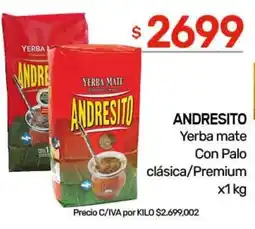 Nini Mayorista Andresito yerba mate con palo clásica/premium oferta