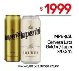 Nini Mayorista Imperial cerveza lata golden/lager oferta