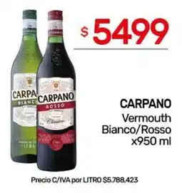 Nini Mayorista Carpano Vermouth Bianco/Rosso oferta