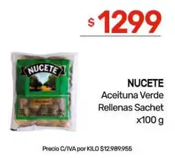 Nini Mayorista Nucete aceituna verde rellenas sachet oferta