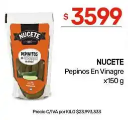 Nini Mayorista Nucete pepinillos en vinagre oferta