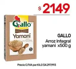Nini Mayorista Gallo arroz integral yamani oferta