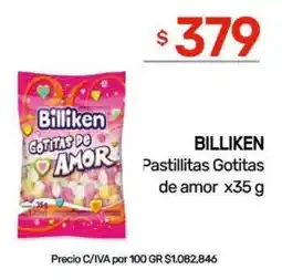 Nini Mayorista Billiken pastillitas gotitas de amor oferta