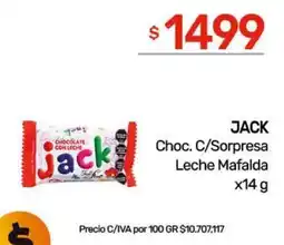 Nini Mayorista Jack choc. c/sorpresa leche mafalda oferta