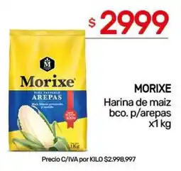 Nini Mayorista Morixe harina de maiz bco. p/arepas oferta